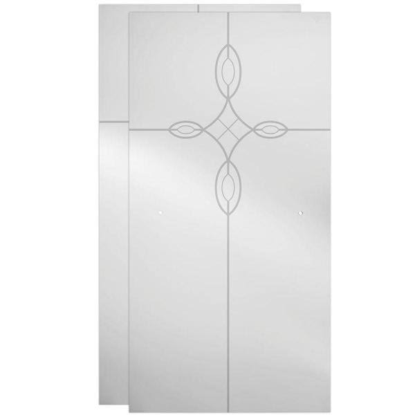 Semi-Frameless Sliding Bathtub Door in Chrome with Tranquility Glass A610
