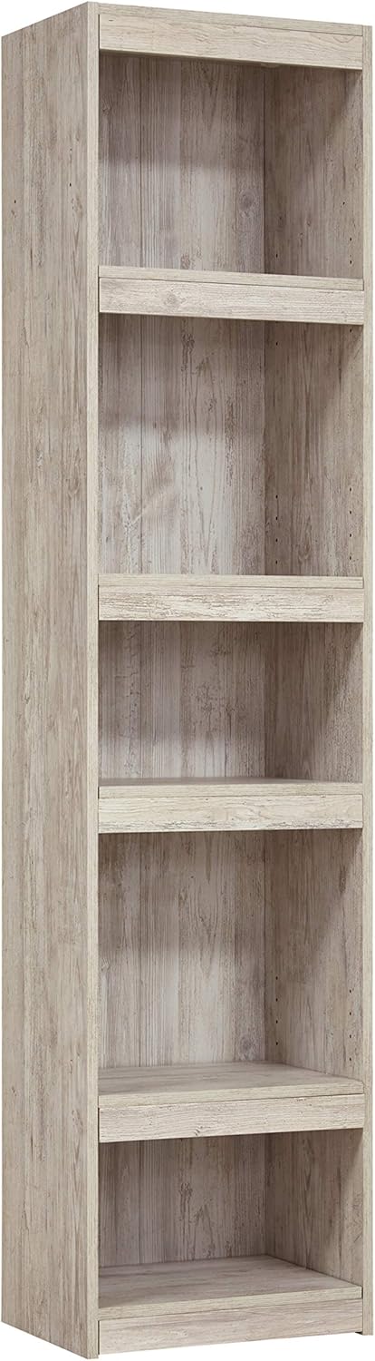 Rustic Pier Bookcase with 3 Adjustable Shelves, Gray Pine H5796