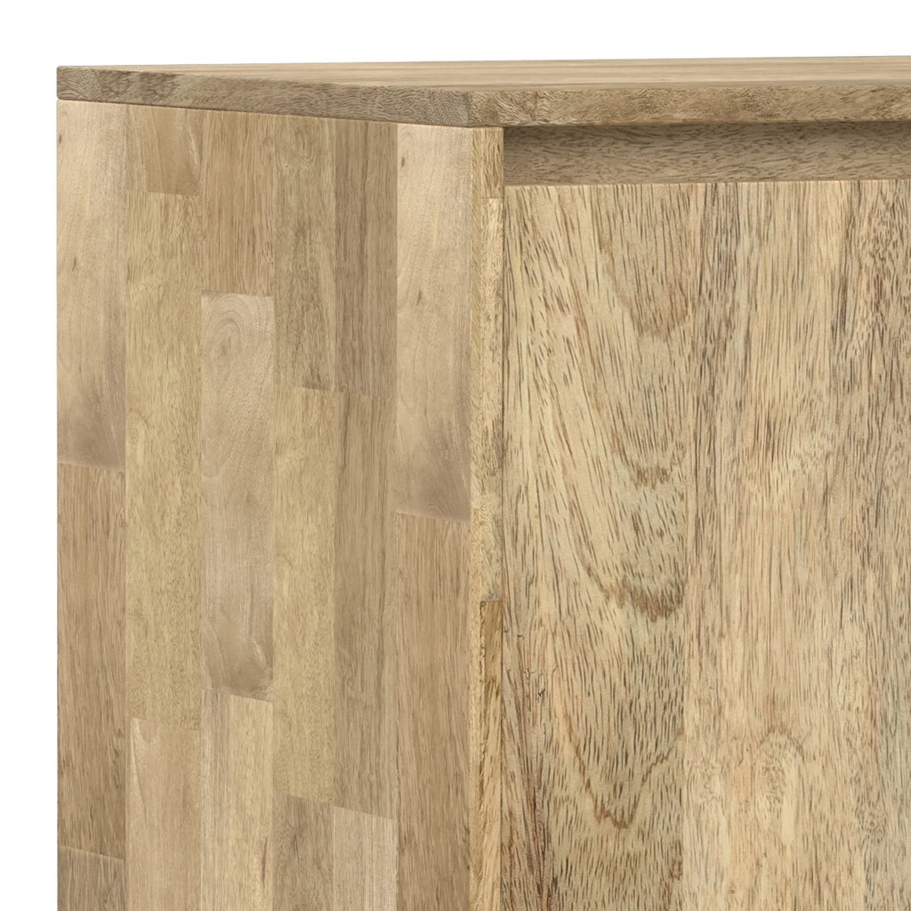 39 inch Wide Solid Mango Wood and Metal Storage Cabinet Y8021