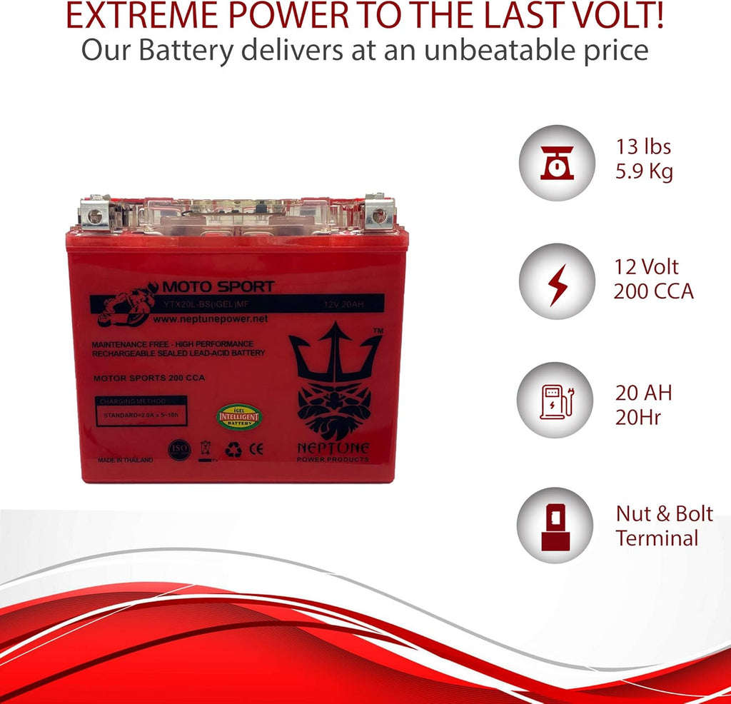 Pack of 2 GEL Battery Replacement 12v20ah P7392