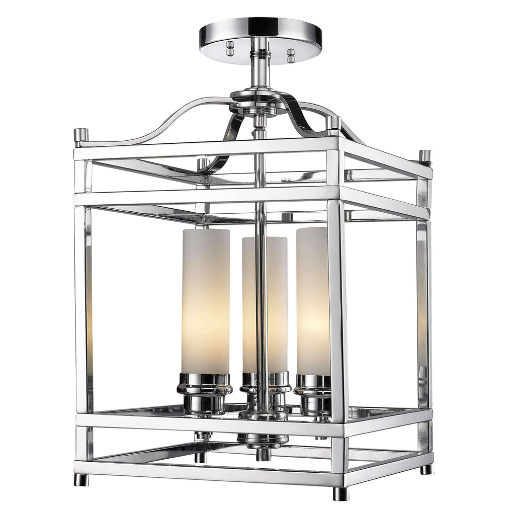 Chrome 3 Light Semi-Flush Mount Z9313
