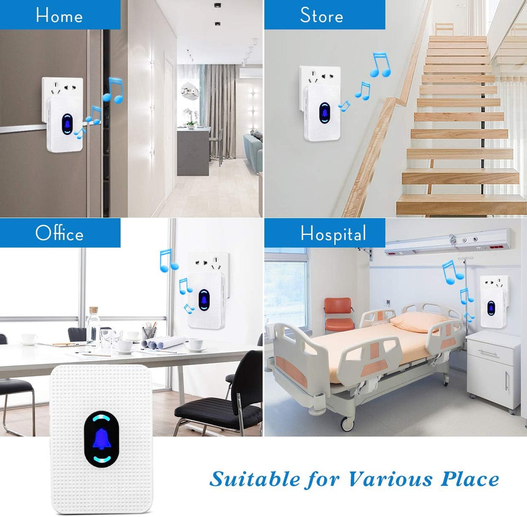 3 Receiver+3 Call Buttons Caregiver Pagers Emergency Call Button Alert System S961
