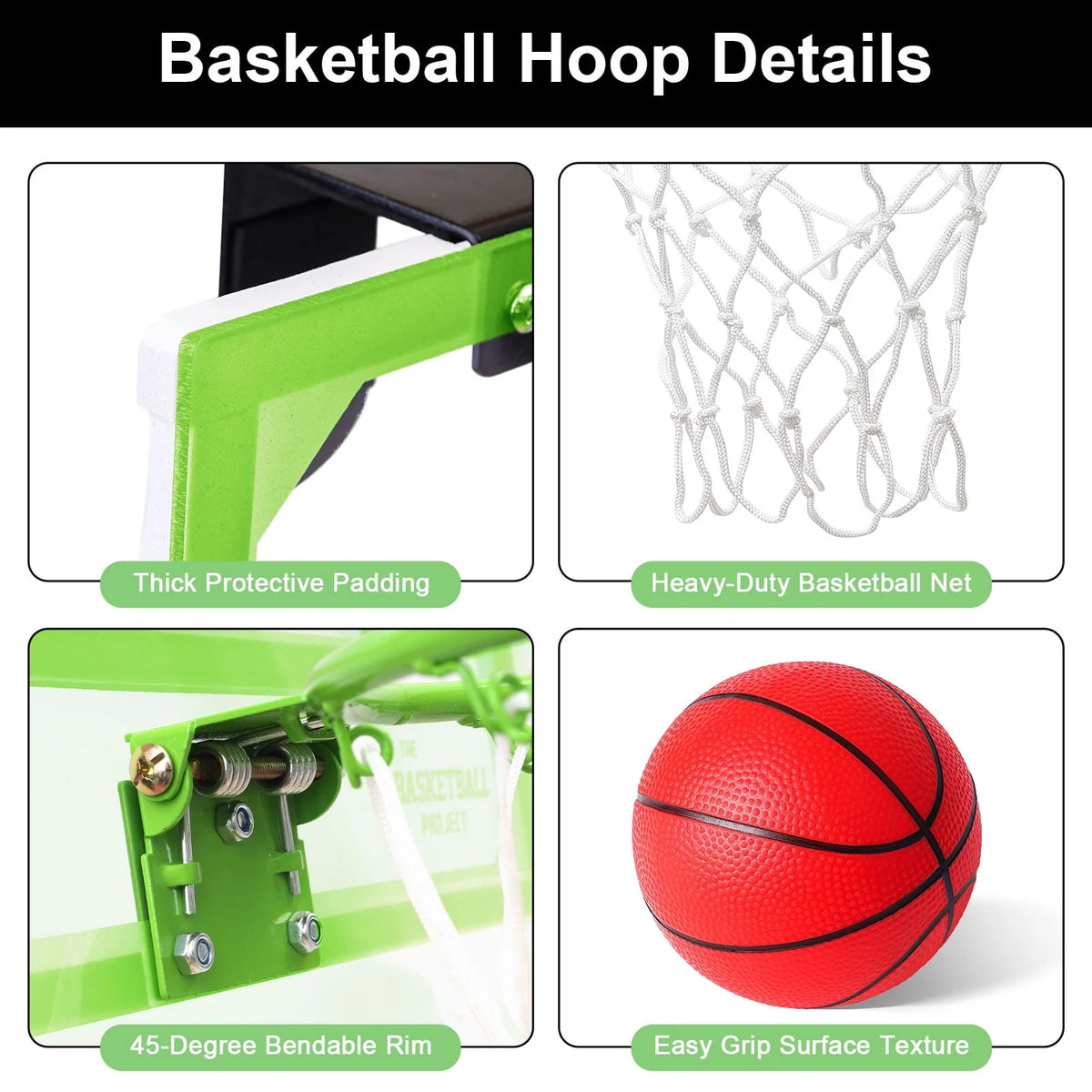 Glow in The Dark Mini Basketball Hoop S4280