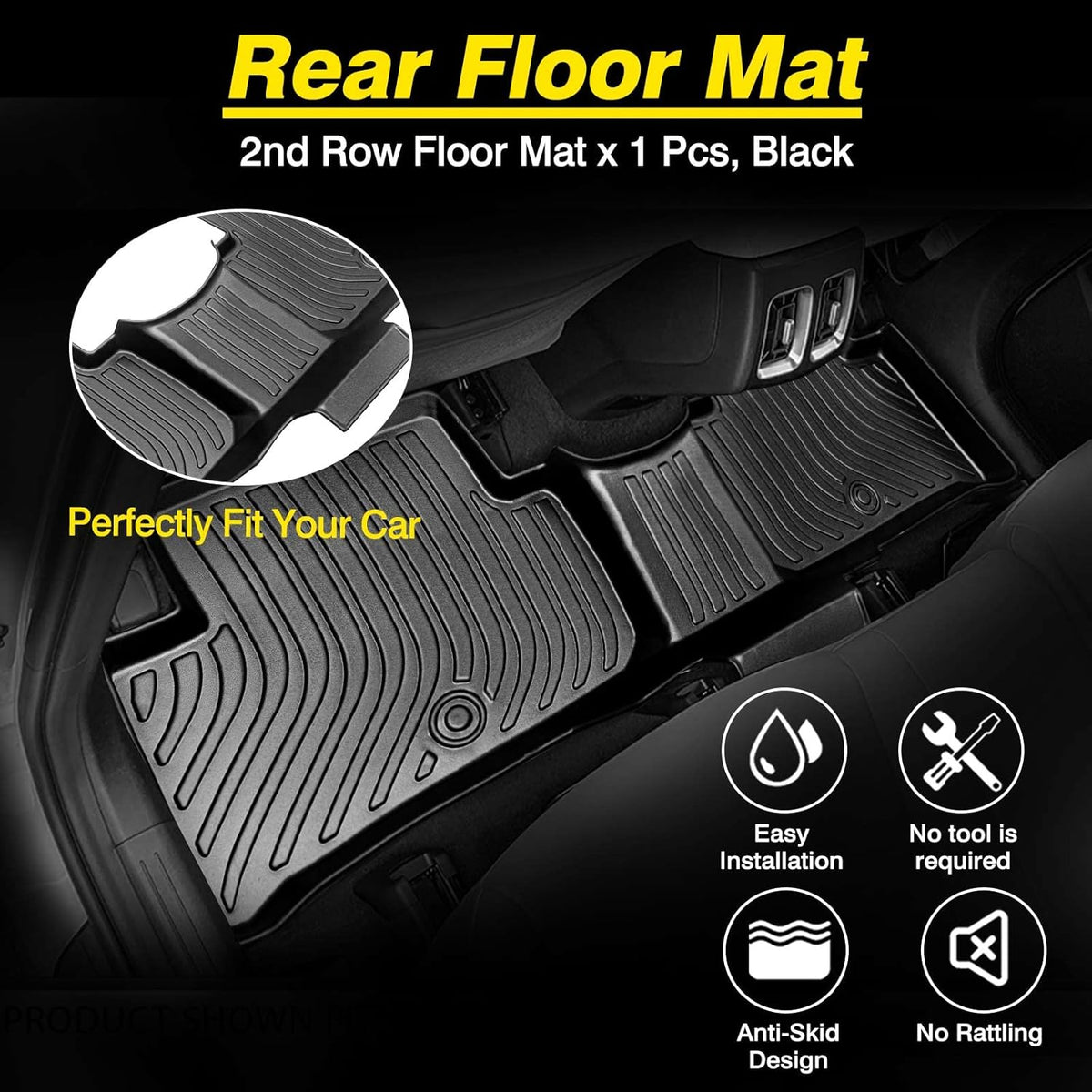 All Weather Floor Liners 1st and 2nd Row Mat Liner Set E184