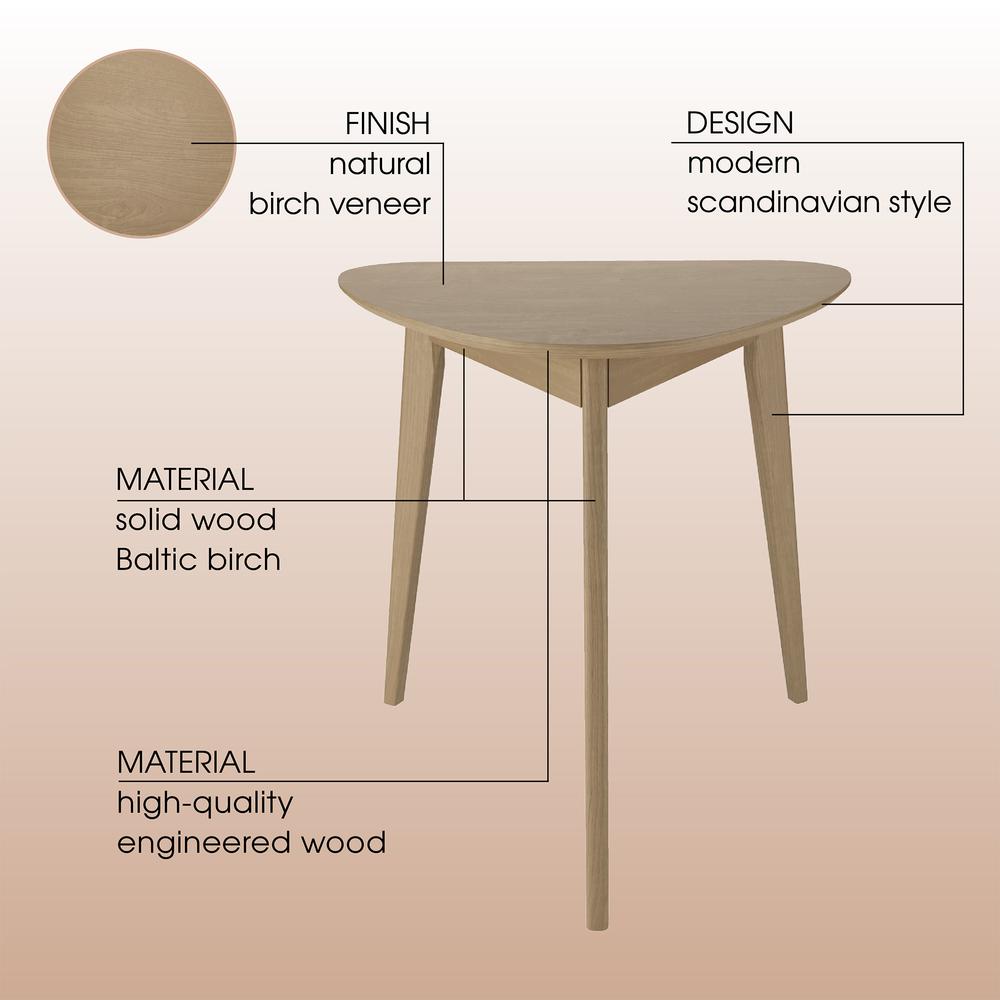 Birch Solid Wood Triangular Table I19837