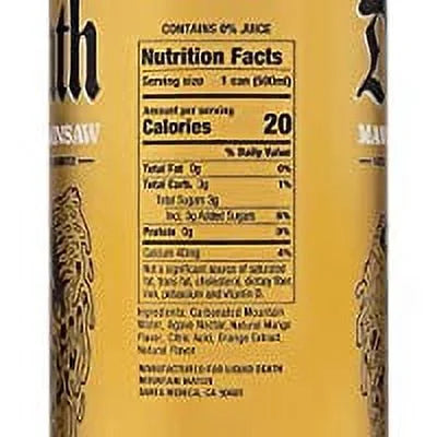 Sparkling Water Mango, 16.9 Fl Oz, 24 Cans R367