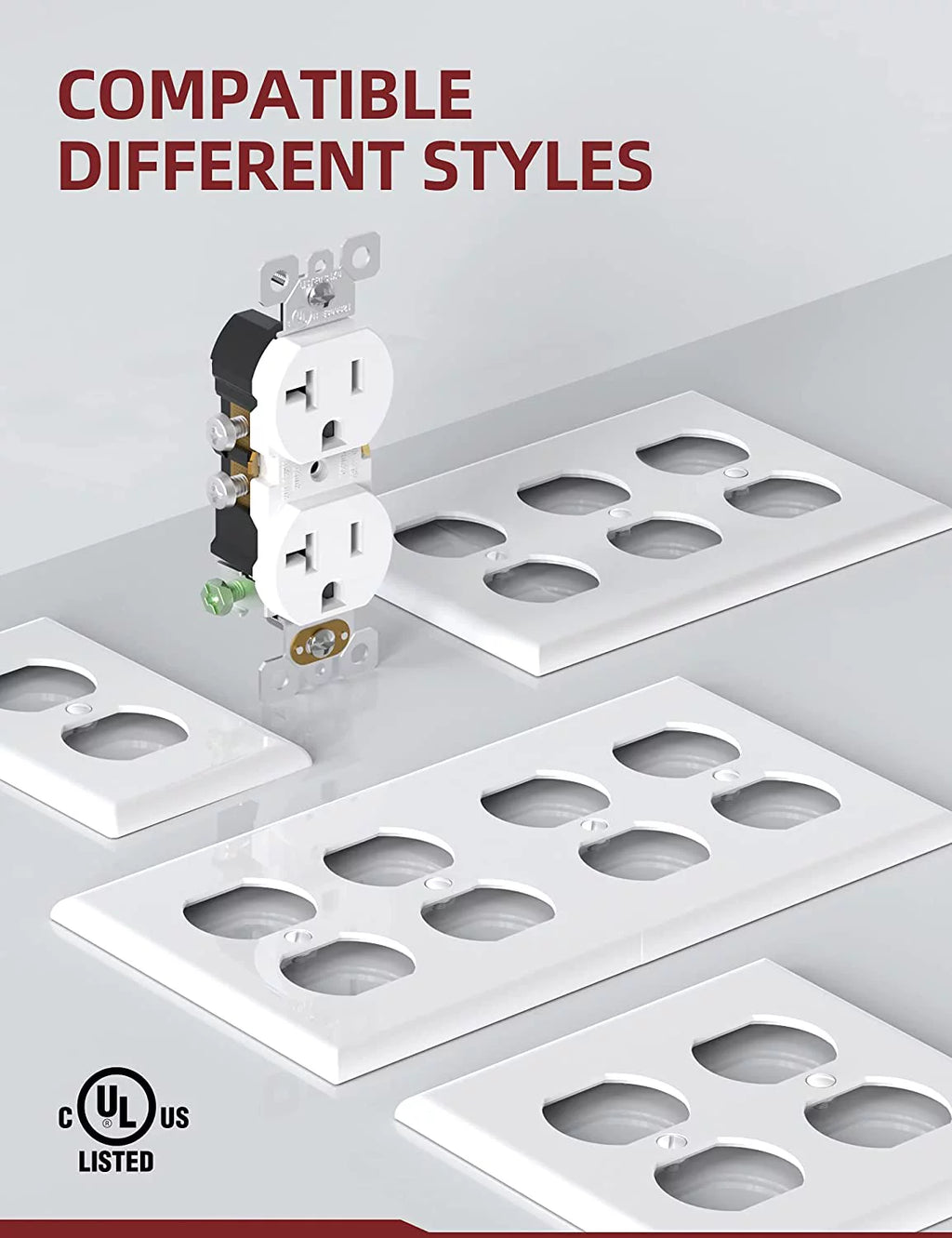 White 20Amp 125V Duplex Receptacle Wall Outlet 10 Pack G699