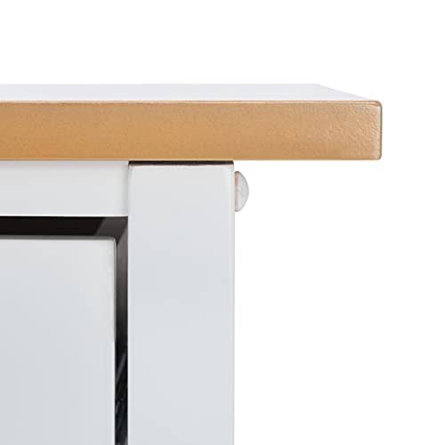 White 2 Drawer 3 Shelf Kitchen Cart K51907