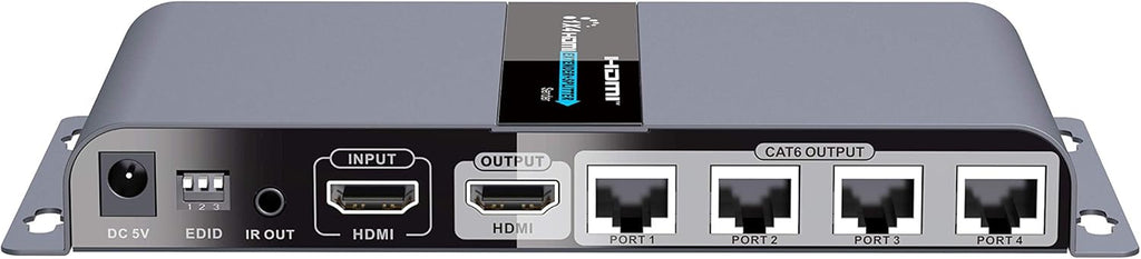 1080P 1x4 HDMI Splitter Over Cat6 Extender with IR, Up to 40M Or 131 Ft N6086
