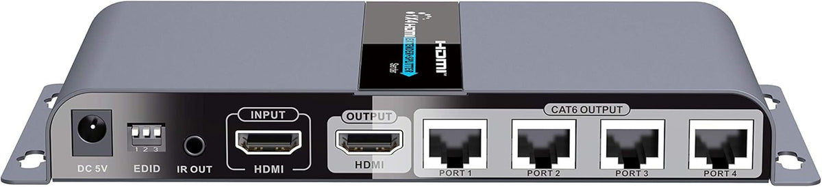 1080P 1x4 HDMI Splitter Over Cat6 Extender with IR, Up to 40M Or 131 Ft N6086