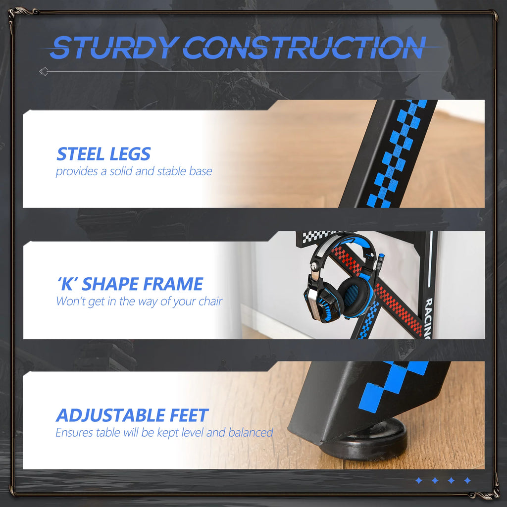 43" Gaming Desk with Headset Side Hook G2294