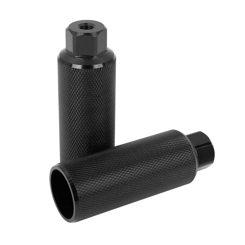Aluminum Alloy Rear Foot Pegs Footrests for Bicycle 3/8 Inch Black Q90246