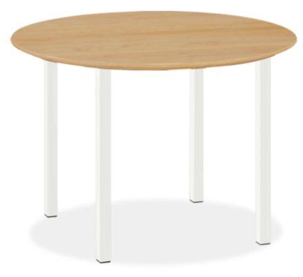 Maple Top Round Table with White Base A40146