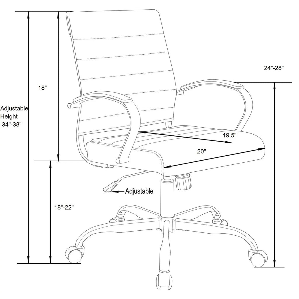 Leather Office Chair With Gold Frame U32268