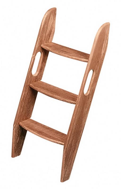 Teak 3-Step Companion Ladder X17909