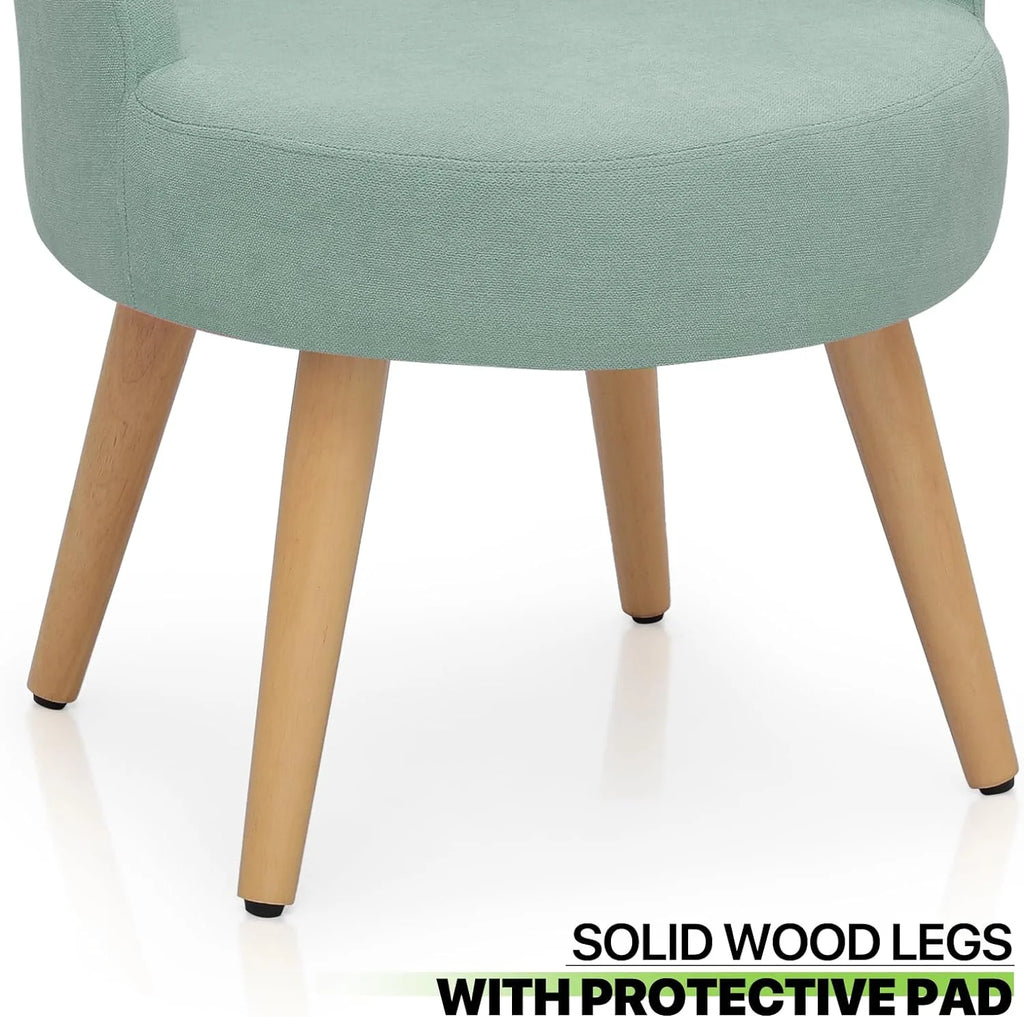 Blue Accent Chair with Wood Legs A5554