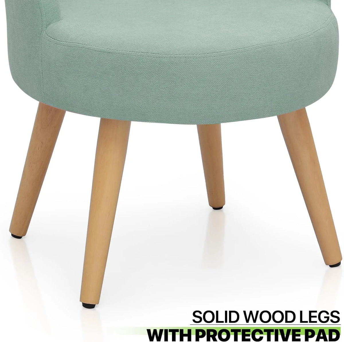 Blue Accent Chair with Wood Legs A5554