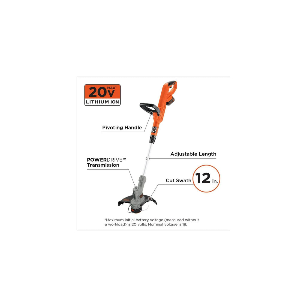 20V MAX Lithium 12 in. Trimmer/Edger Y70908