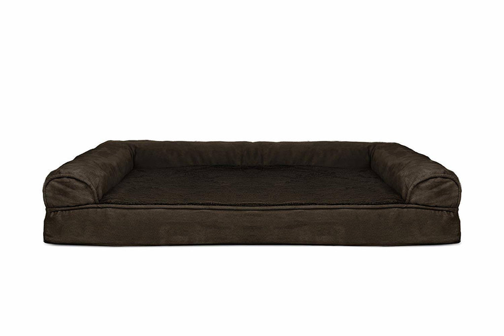 Orthopedic Ultra Plush Sofa-Style Pet Bed, Espresso, Jumbo F605