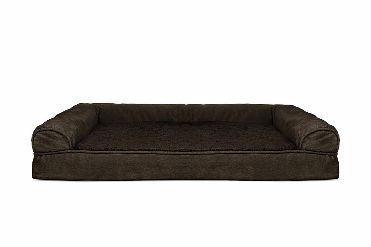 Orthopedic Ultra Plush Sofa-Style Pet Bed, Espresso, Jumbo F605
