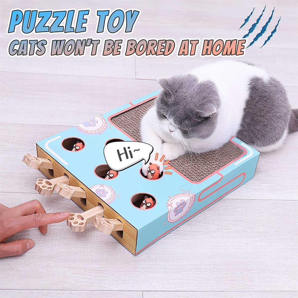 Cat Enrichment Toys with Cat Scratching Pad O592986