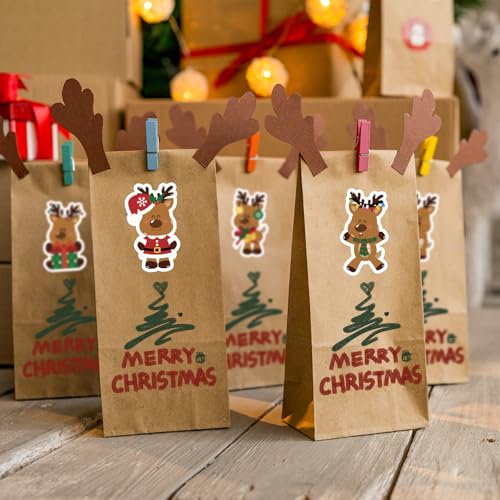 1000Pcs Christmas Self-Adhesive Stickers 12 Design B110