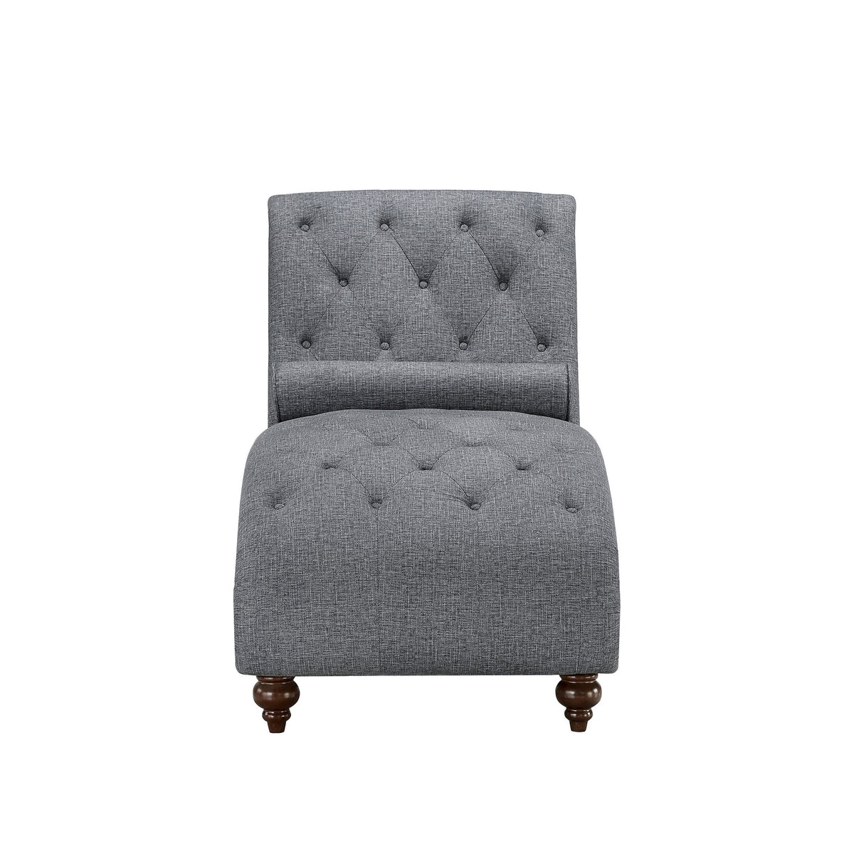 Gray Microfiber Tufted Chaise Lounge R36992