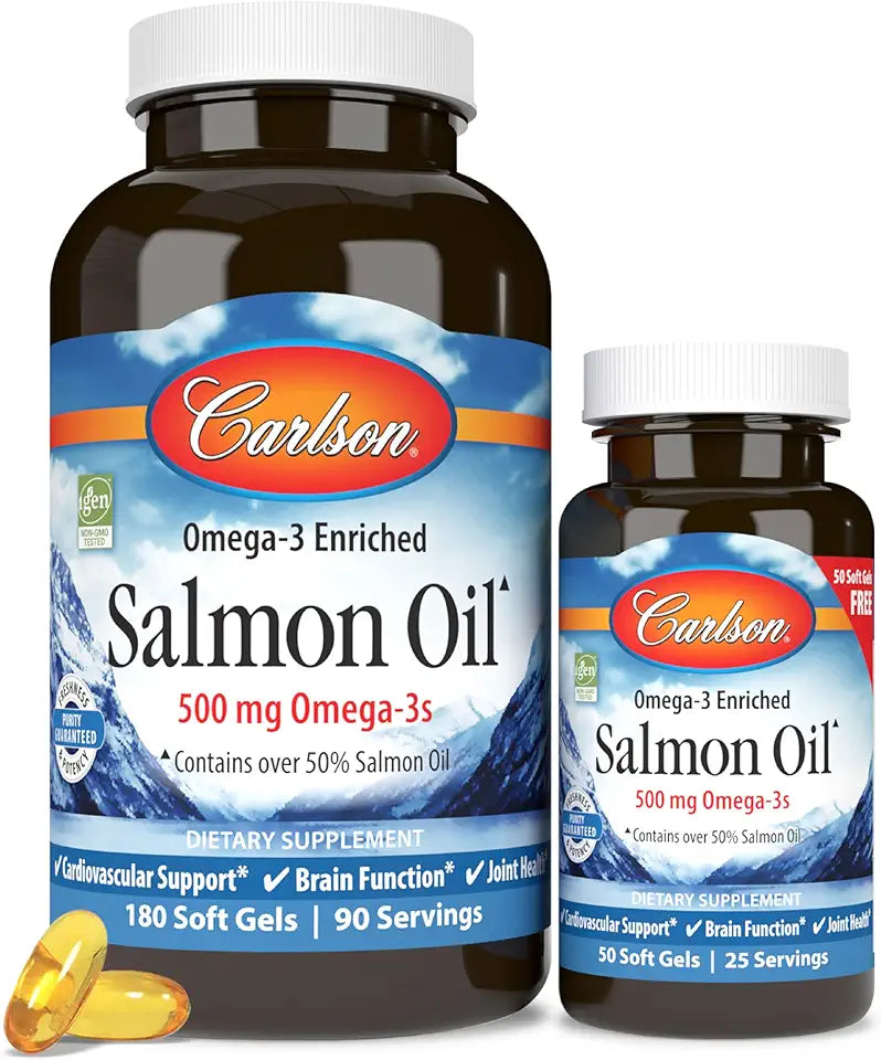 500 mg Omega-3s Wild Caught Salmon Oil Softgels A349918