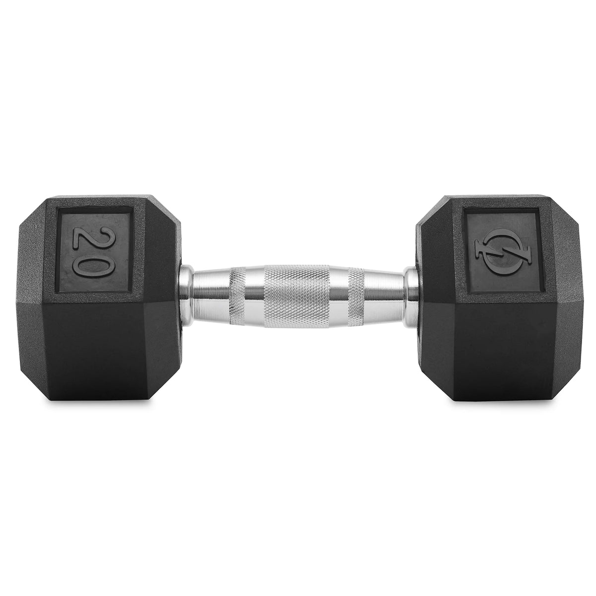 45 lb Pair Rubber Coated Hex Dumbbell O373267