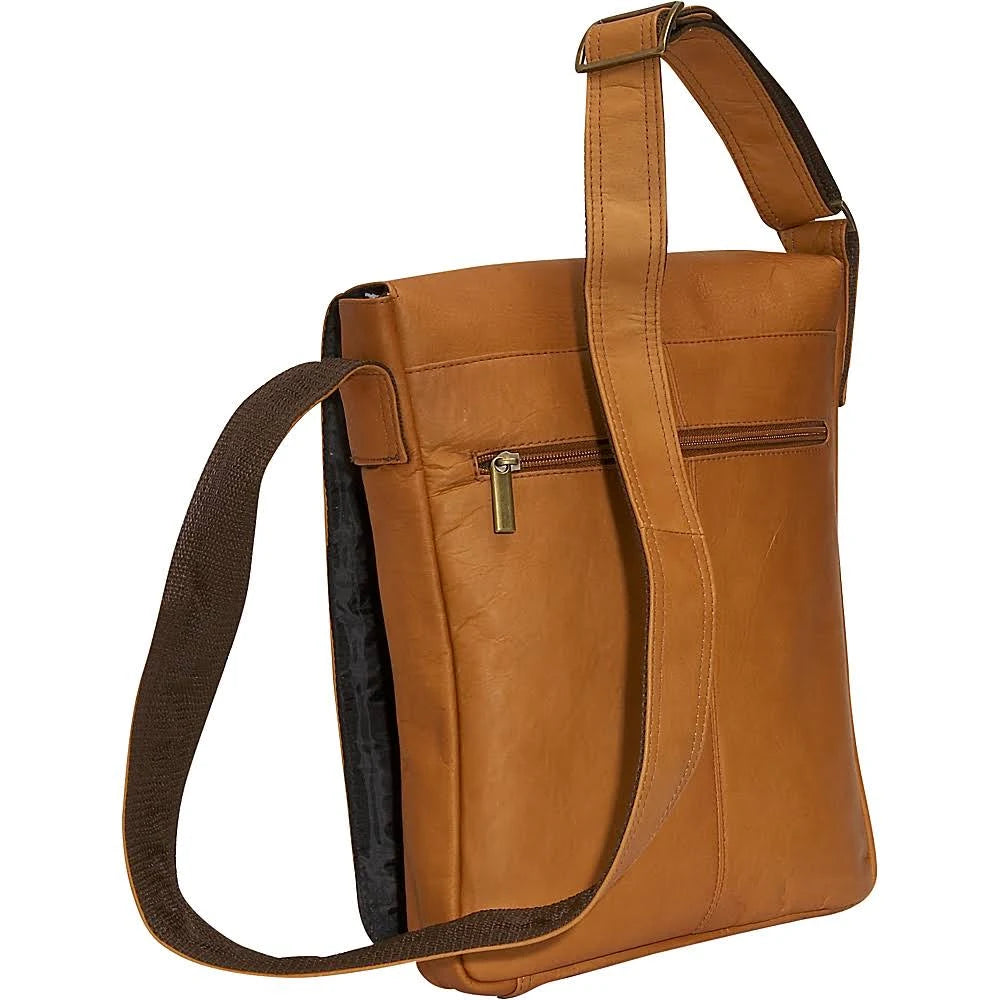 Tan Small Vertical Messenger Bag Y766