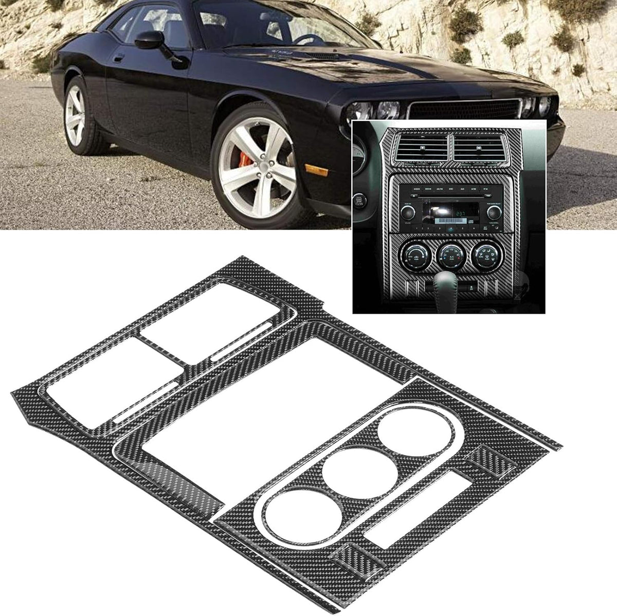 Carbon Fiber AC Control Panel Trim for Dodge Challenger G431329