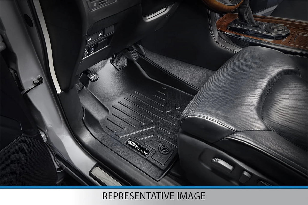 Black Floor Mats Liner Set with 2nd Row Bench Seats G65137