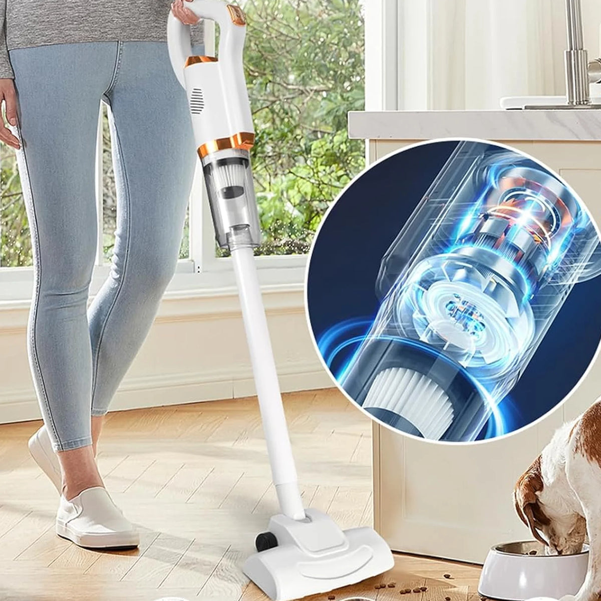 Cordless Vacuum Cleaner, 8500Pa White N146439