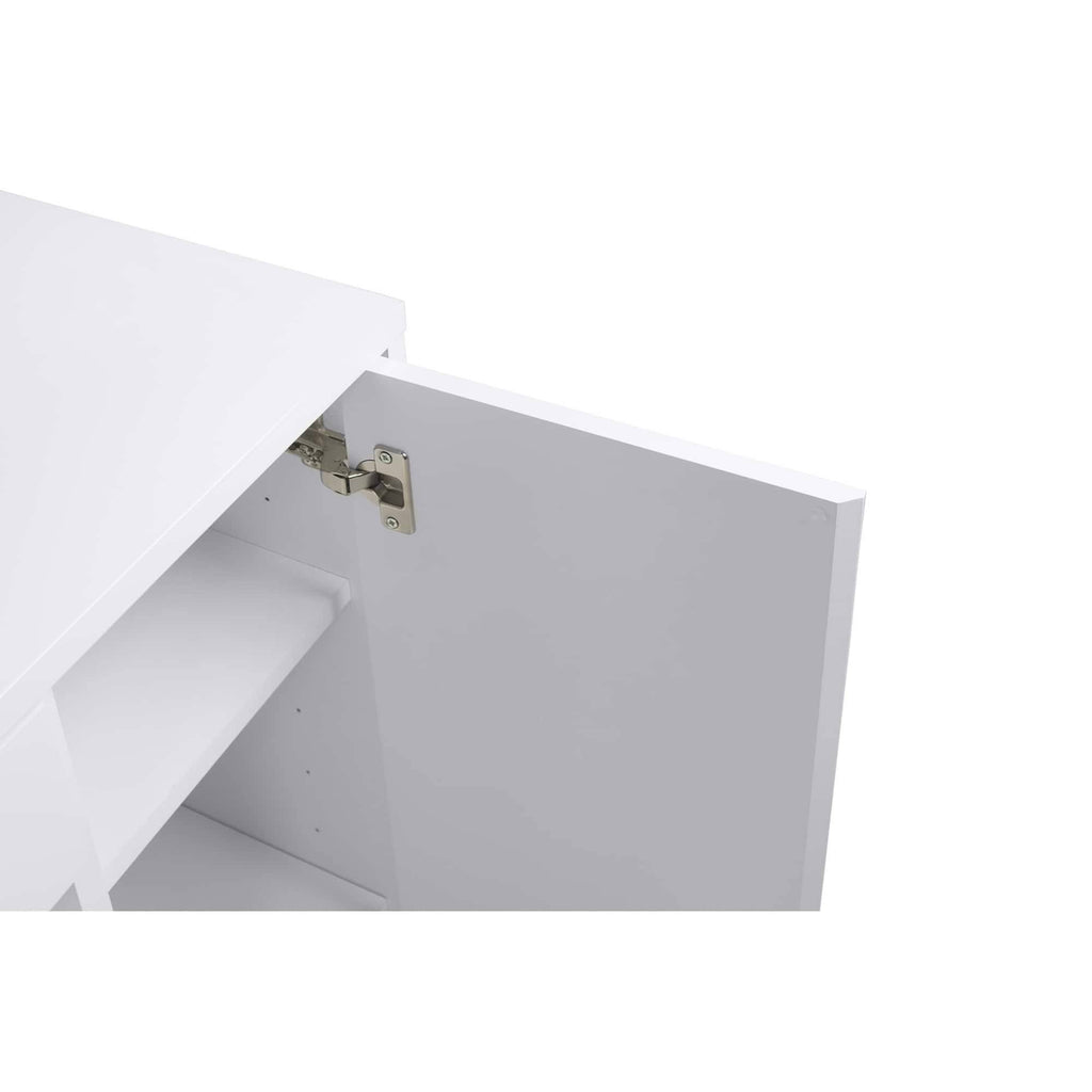 Pure White Chrome Home Office Desk T80437
