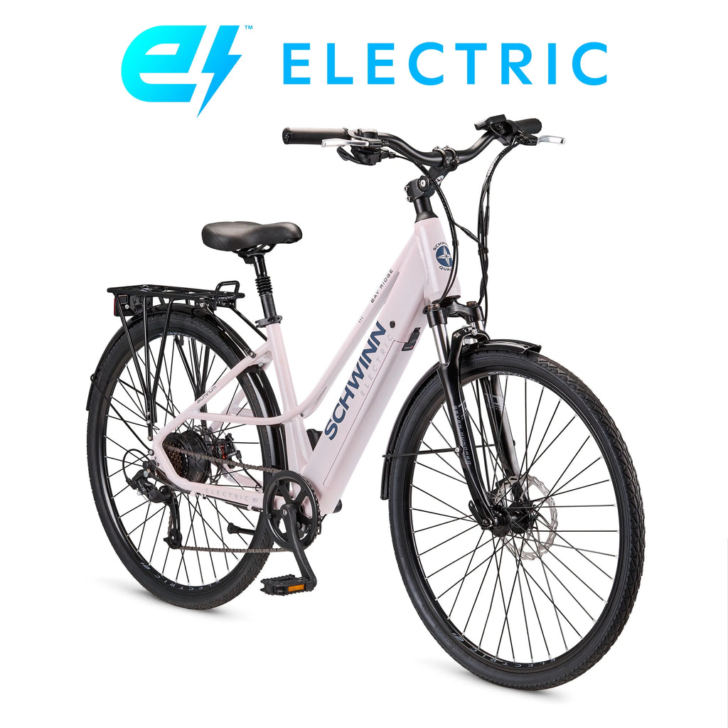 700c 7 Speed 250w Hybrid Electric Bike Aurora White X4388