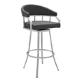 Gray Faux Leather Counter Stool C33528