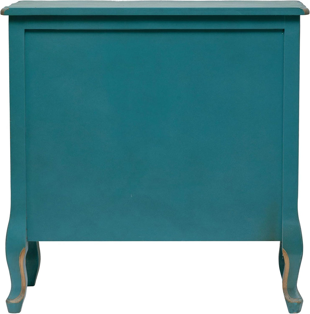 Distressed Blue 3 Drawer Wood Dresser U625