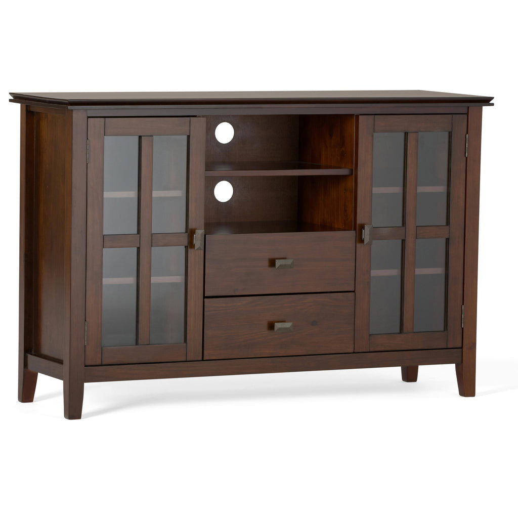 Solid Wood TV Media Stand in Russet Brown K5764