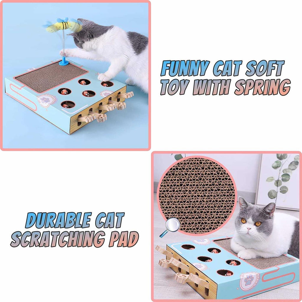 Cat Enrichment Toys with Cat Scratching Pad O592986