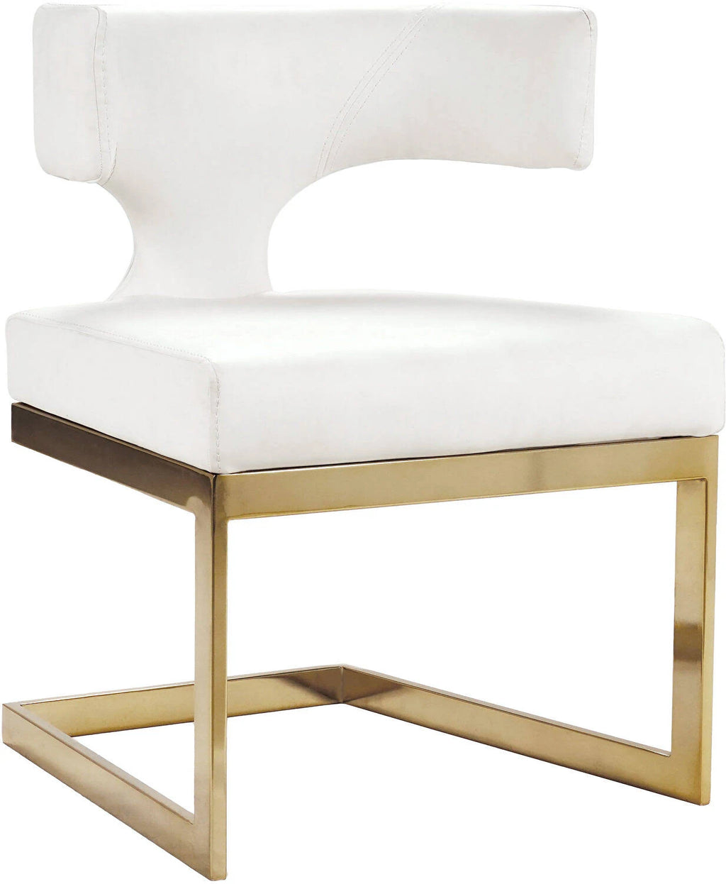 White Faux Leather Dining Chair S66263