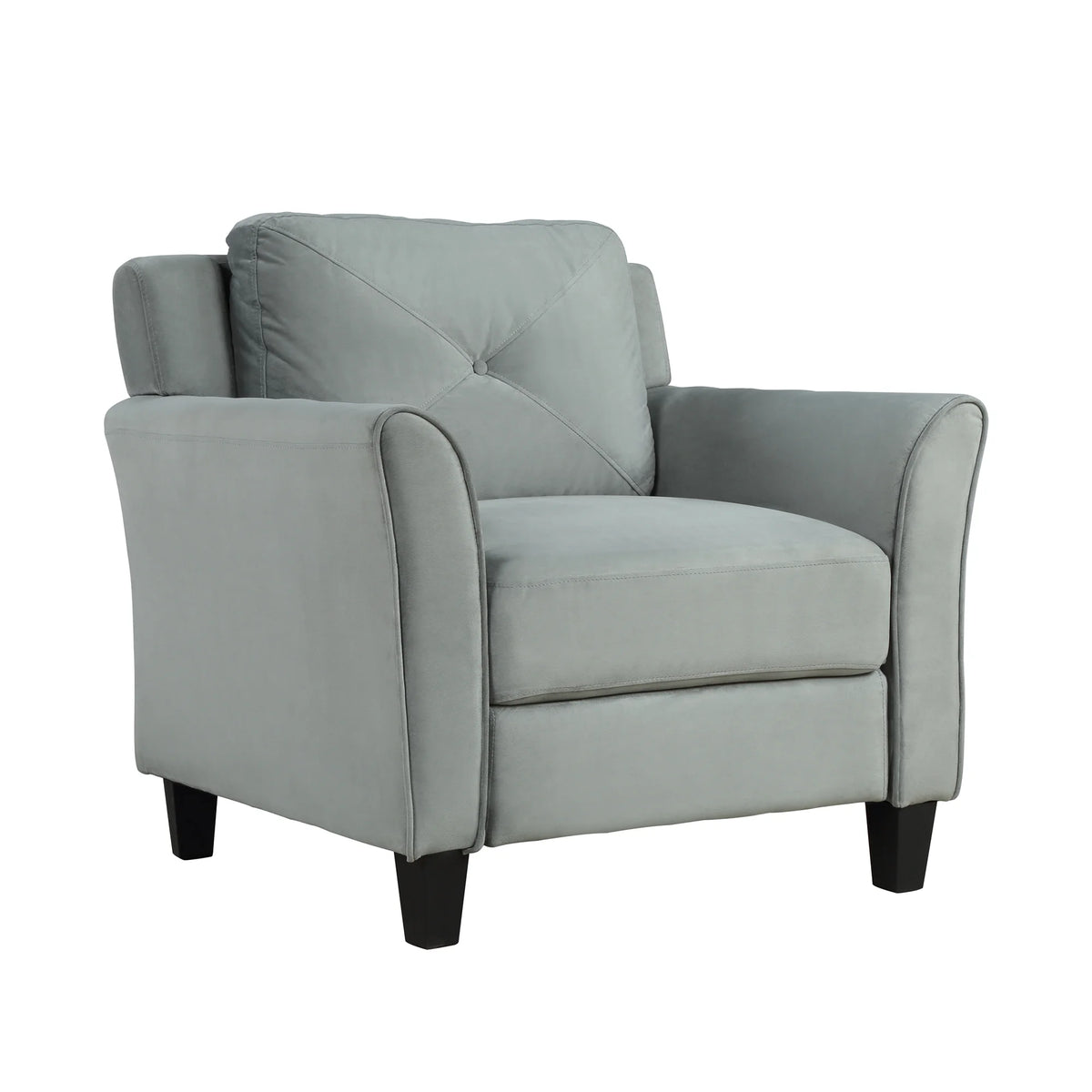 Grey 3 Piece Button Tufted Sectional Sofa Set D222832