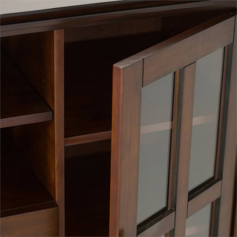 Solid Wood TV Media Stand in Russet Brown K5764