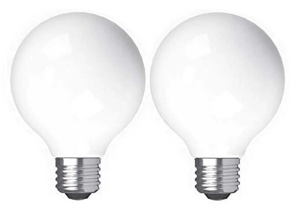 2-Pack 5.5-Watt LED Soft White Dimmable G25 Light Bulbs F6470