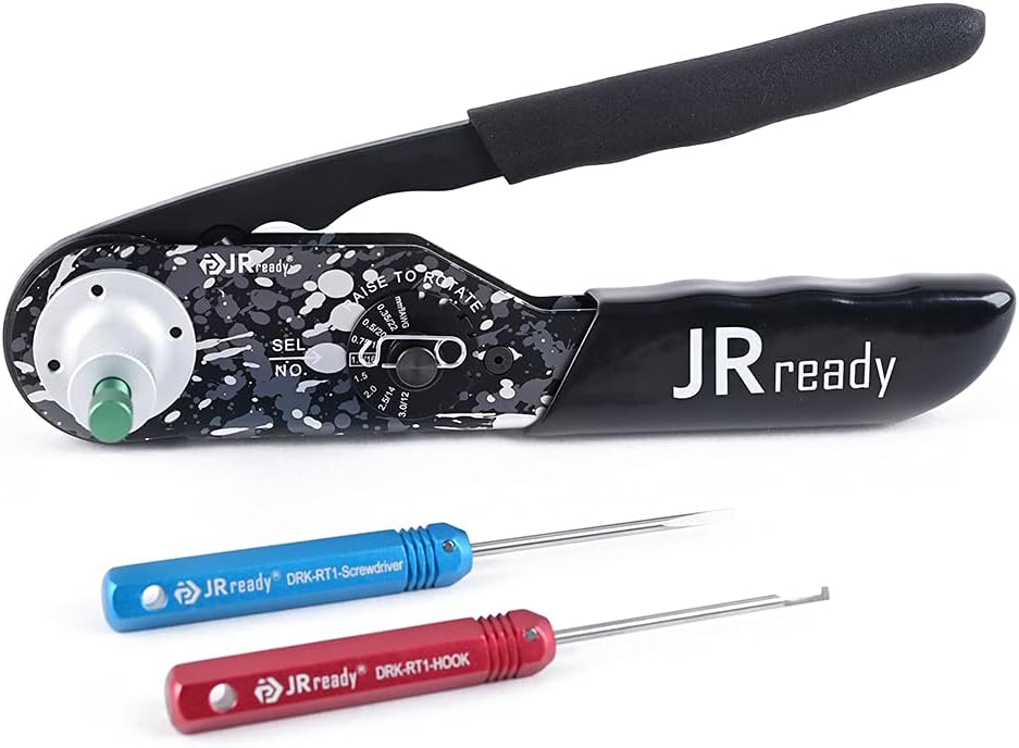 DT2 Solid Barrel Crimping Tool Kit with Removal Tool Kit for 12 to 22 AWG Wire Harness DT Series Closed Barrel Terminals J4512