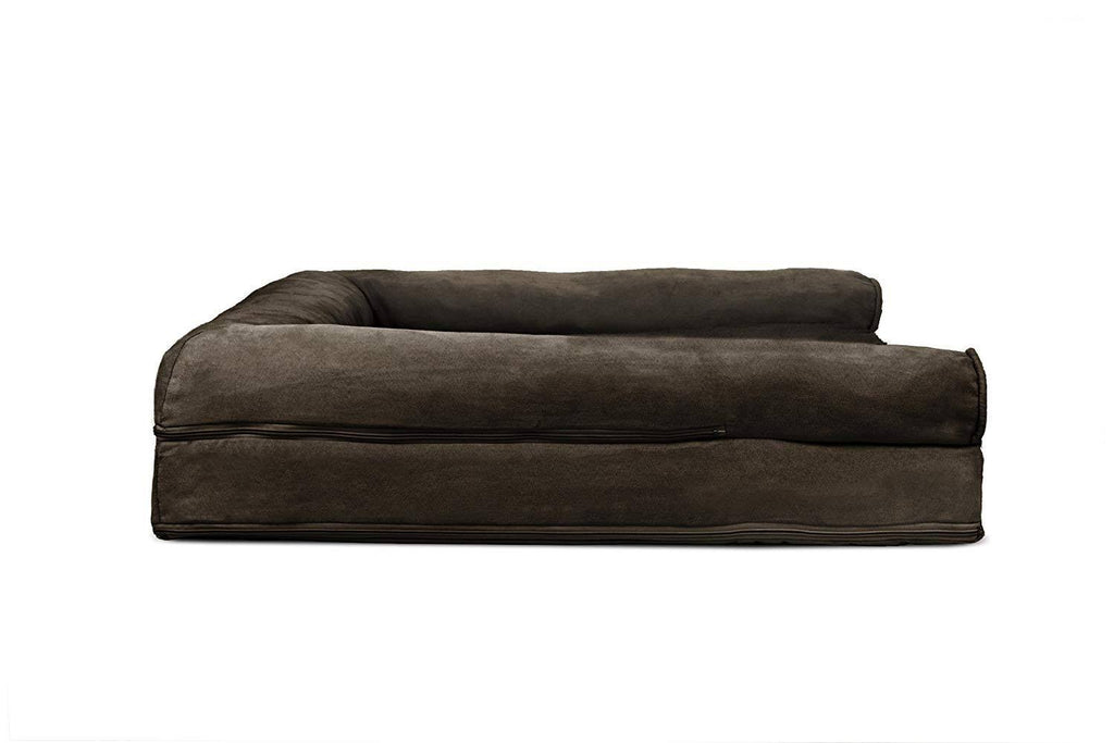 Orthopedic Ultra Plush Sofa-Style Pet Bed, Espresso, Jumbo F605