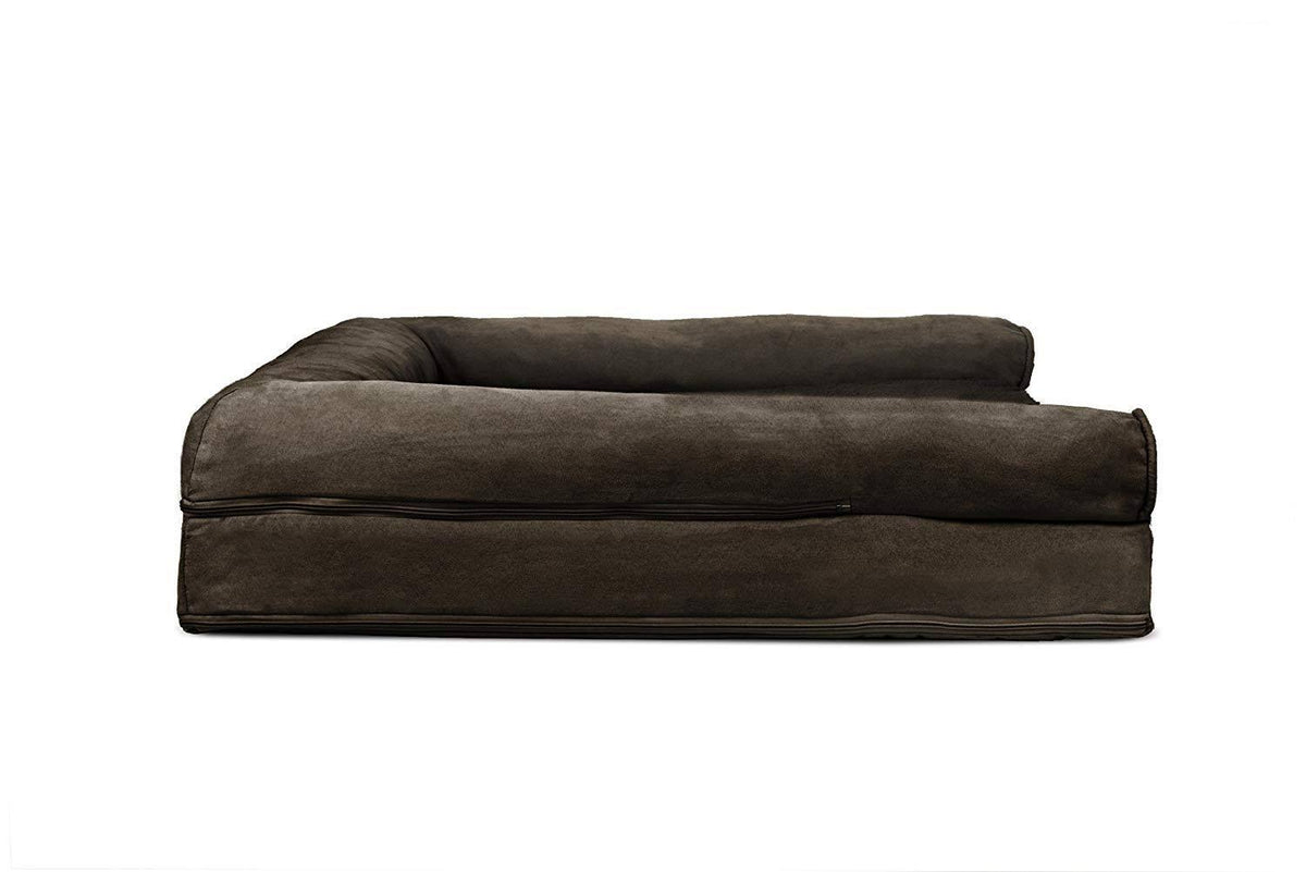 Orthopedic Ultra Plush Sofa-Style Pet Bed, Espresso, Jumbo F605