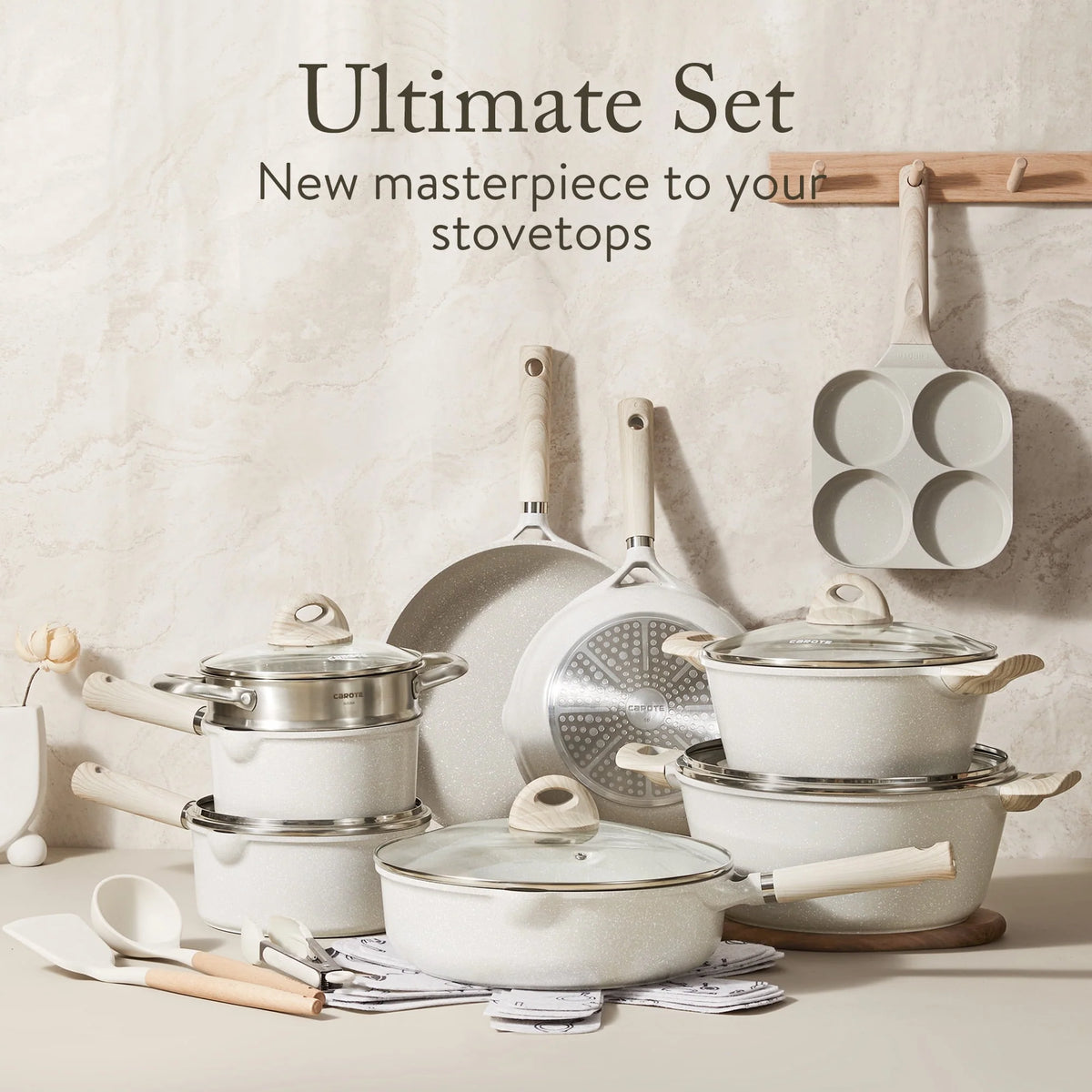 21 Pcs Nonstick Induction Cookware Set C8557