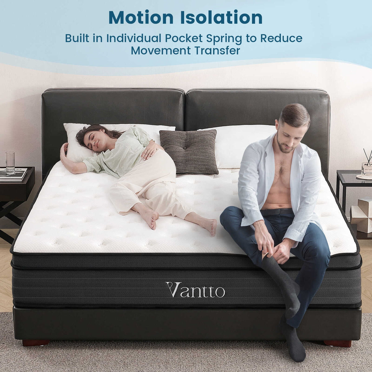Queen 12 Inch Hybrid Memory Foam Mattress I266