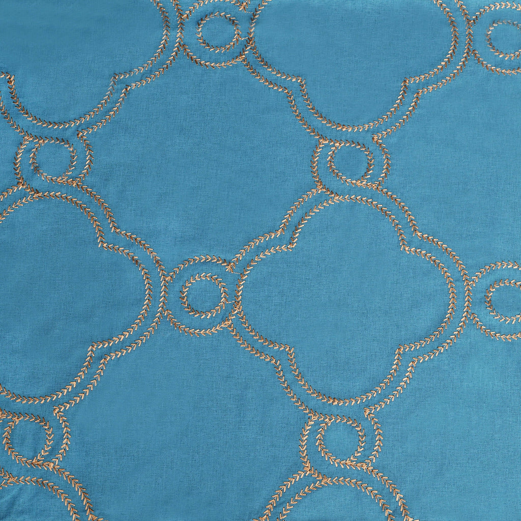 Semi-Sheer Moroccan Printed Curtain Set of 2 A1394