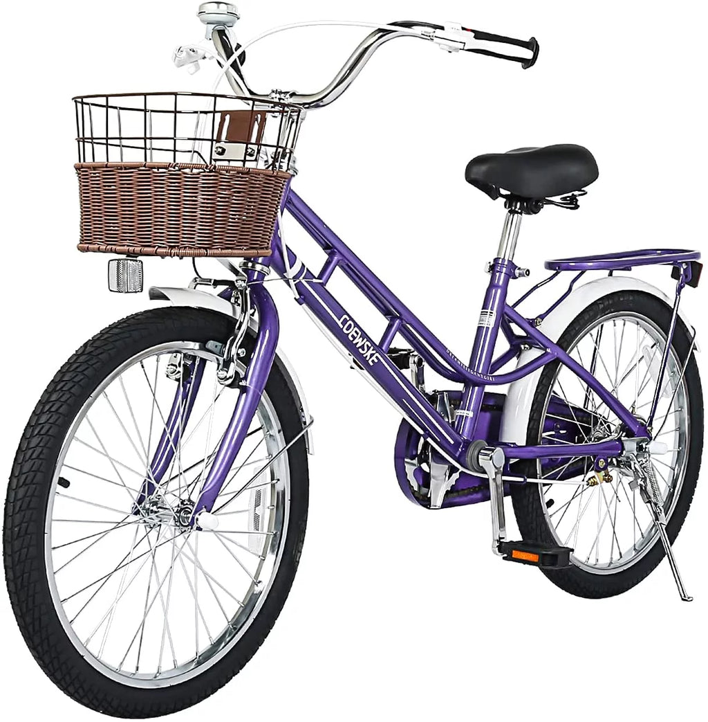 Kids 20 inch Bike with Hand Brake and Kickstand, Pink E855
